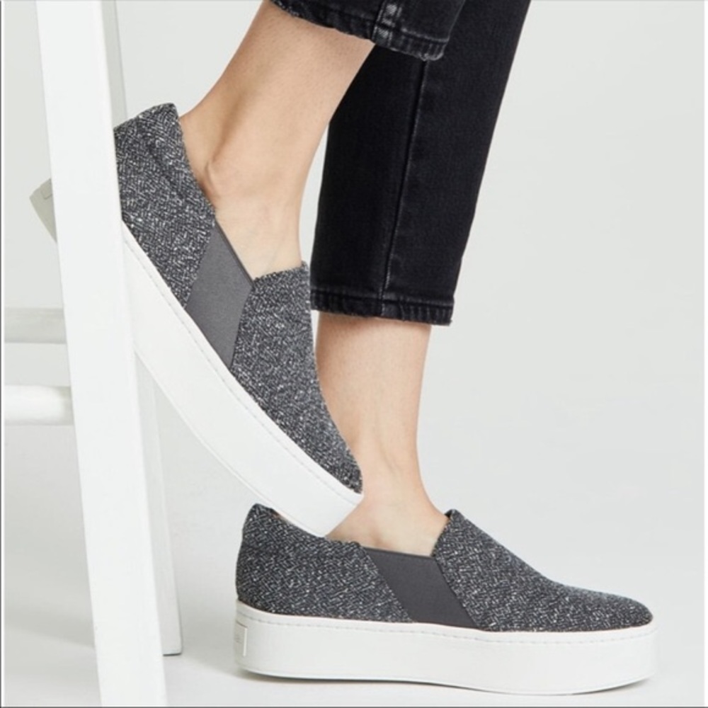 9.5 Vince Warren Grey Tweed Sneakers